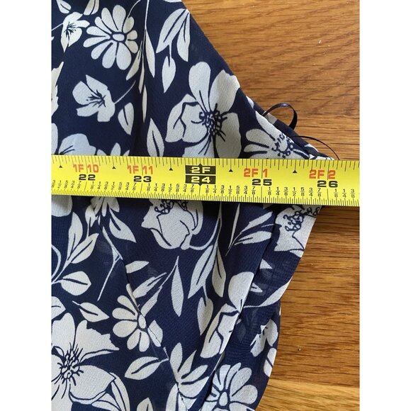 Lane Bryant Womens Size 26 Blue Floral Maxi Dress Sleeveless V-Neck - Picture 9 of 11